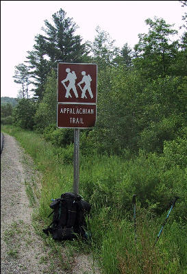 AT Sign on Road, New Hampshire