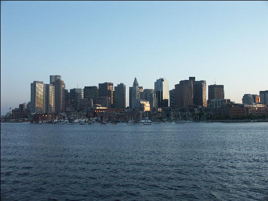 PICT6022 Skyline From Harbor At Sunset Boston 