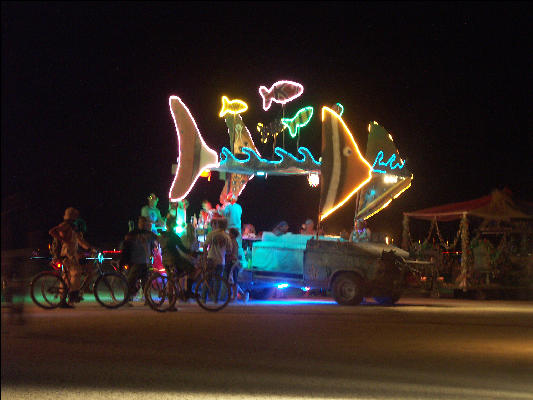 Pict9045 Night Art Car Burning Man Black Rock City Nevada