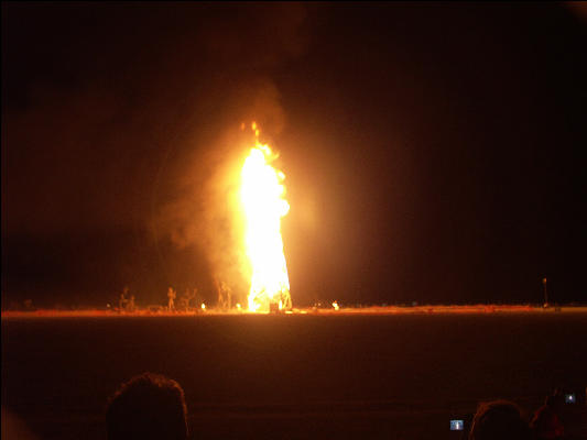 Pict0244 Tower Burning Burning Man Black Rock City Nevada