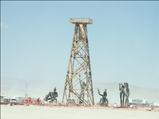 Pict9627 Tower Burning Man Black Rock City Nevada