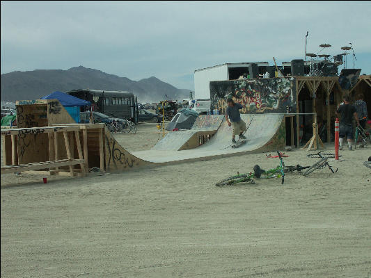 Pict8697 Skateboarder Burning Man Black Rock City Nevada
