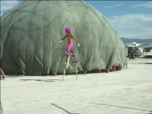 Pict9267 Stilt Walker Burning Man Black Rock City Nevada
