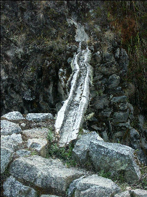 Aqueduct Sayacmarca Inca Trail