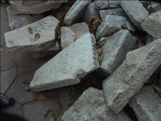 Pict4074 Taj Mahal Old Stones From Repairs Agra