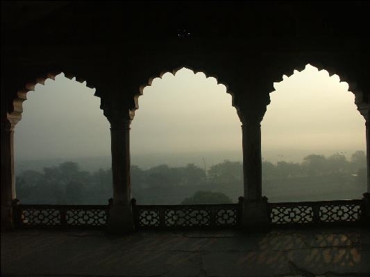 Pict4375 Agra Fort Khas Mahal Three Arches Agra