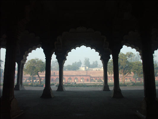 Pict4430 Agra Fort Diwan i Aam Arches Agra