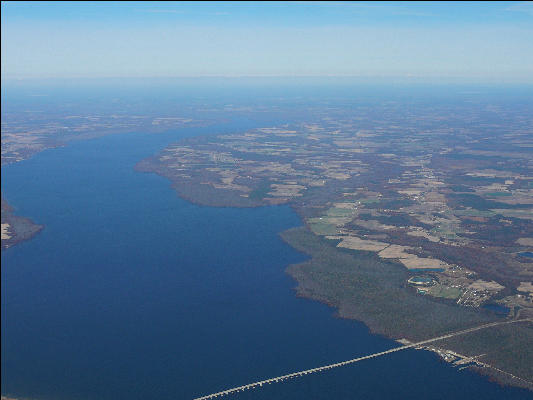 P1020183 Coastline And Bridge Plane Trip Durham To Kitty Hawk