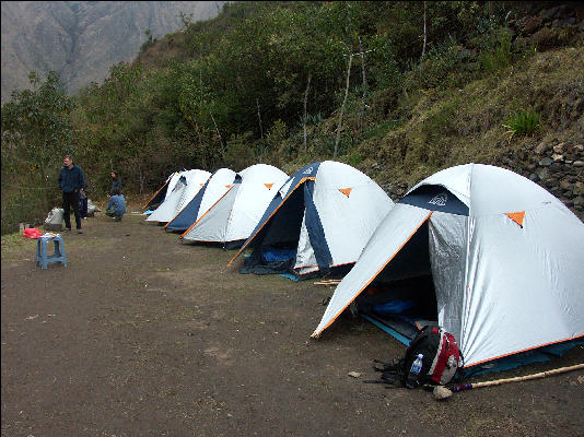 First night camping on Inca Trail
