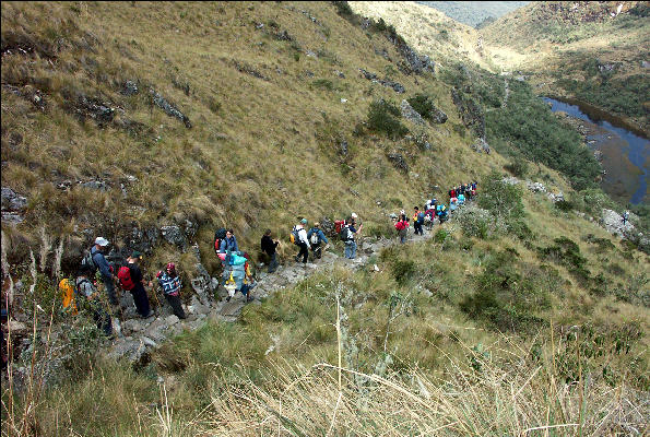 Downhill after Second Pass, Inca Trail